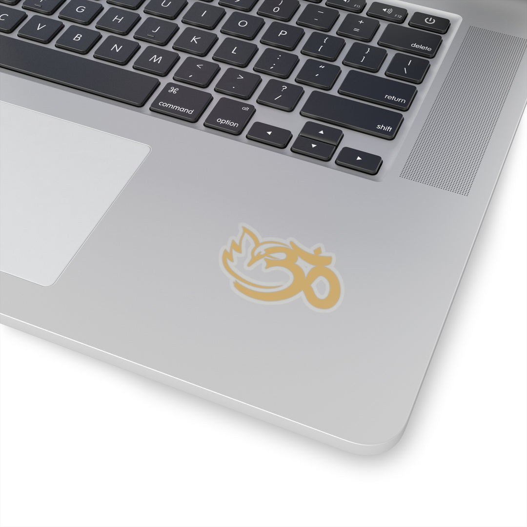 Swan Om Kiss-Cut Sticker - Gold