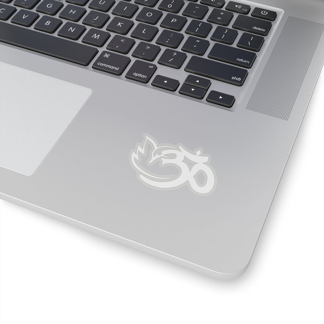 Swan Om Kiss-Cut Sticker - White