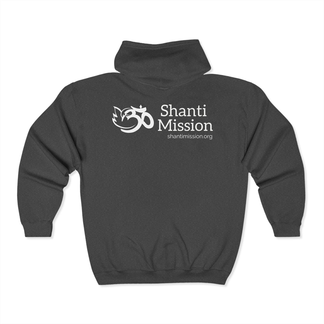 Shanti Mission Hooded Sweatshirt - Dark Heather