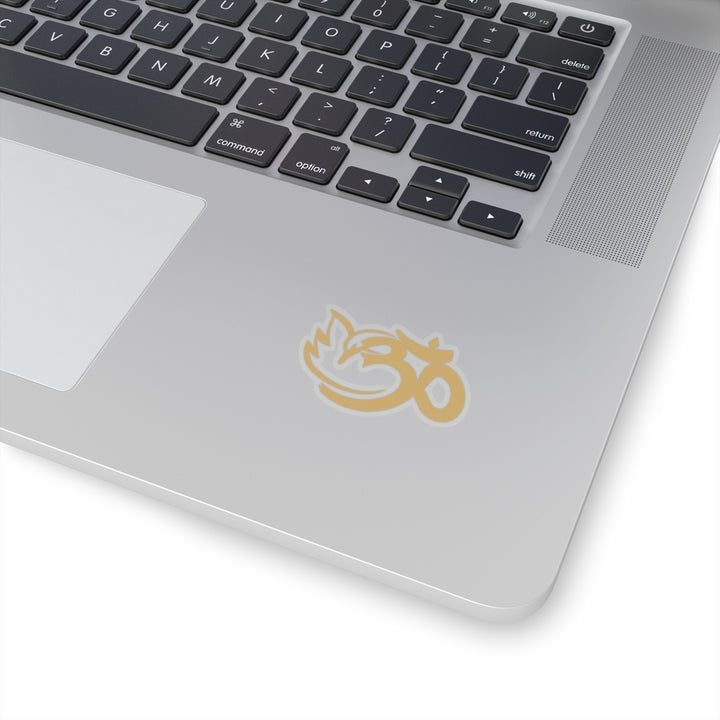 Swan Om Kiss-Cut Sticker - Gold