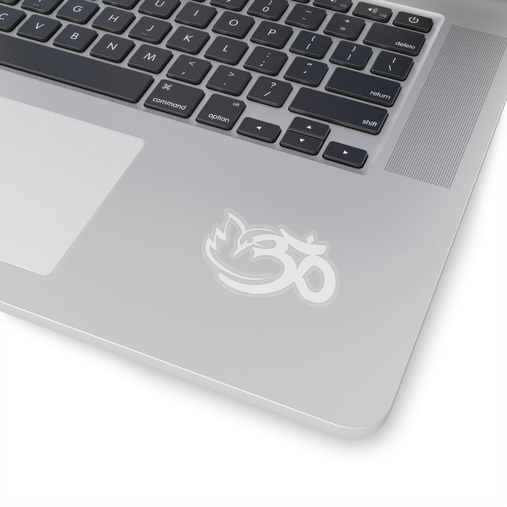 Swan Om Kiss-Cut Sticker - White